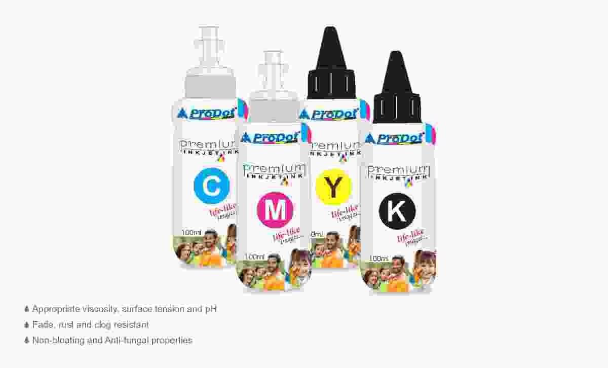 Prodot Compatible Epson Stylus Photo R/RX/T/TX, L-Series, M-Series, Workforce Pro 100 ML Refilling Ink Bottle