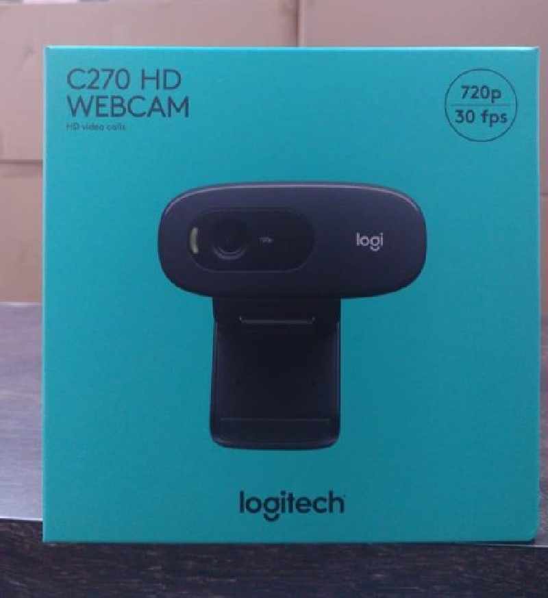 Logitech C270 HD 720P 3 MP for UID AADHAAR Enrollment Webcam Camera - Click Image to Close