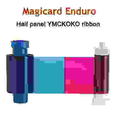 Magicard Half Panel Dye Film YMCKOKO Full Color Ribbon - Click Image to Close
