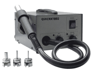 SOLDERING HOT AIR GUN Original Quick Kt 850 Commercial Analog SMD Soldering Rework Station With Auto Cut Machine - Click Image to Close