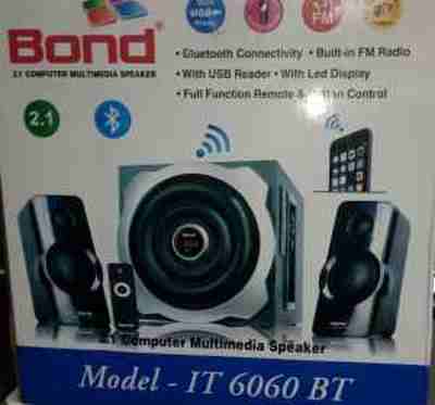 Bond IT6060BT 2.1 Multimedia with FM, USB & Remote Control Woofer Speaker - Click Image to Close