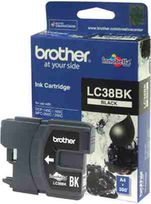 Brother LC 38BK Black Ink cartridge - Click Image to Close