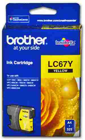 Brother Lc67y Yellow Ink | Brother LC 67Y cartridge Price 23 Apr 2024 Brother Lc67y Ink Cartridge online shop - HelpingIndia