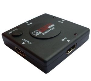 HDMI Switch Switcher 3 Port Video/Audio Hub Box