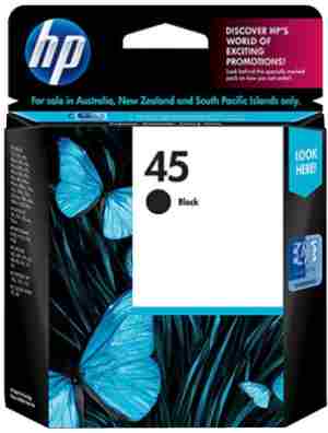 HP 45 Black Inkjet Print Cartridge - Click Image to Close