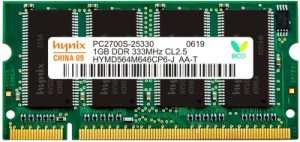 Hynix Genuine DDR 1 GB 333 MHZ Laptop RAM - Click Image to Close