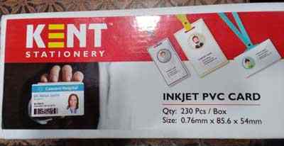Kent PVC Inkjet White Printable Blank 230 PCs Box Pack Inkjet Printer Plastic Card