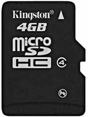 Kingston Memory Card MicroSD 4 GB Class 4