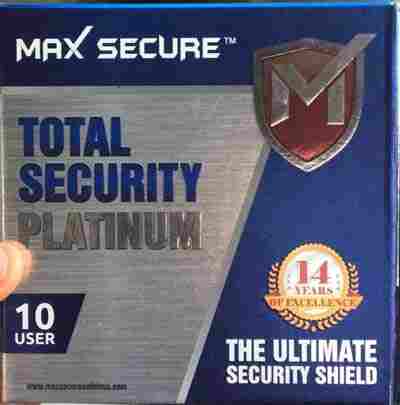 Max Secure Total Security Platinum 2018 10 User 1 Year CD Pack