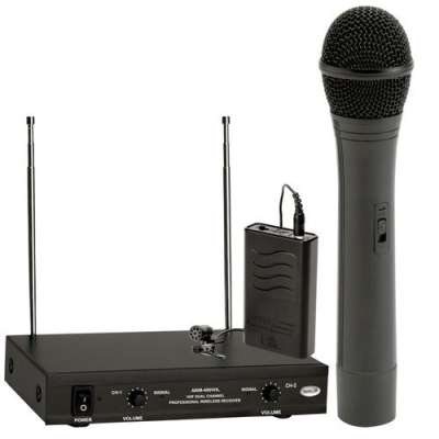 Ahuja AWM-490VHL Dual Channel VHF PA System with MIC Wireless Microphone