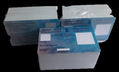 Pre Printed PAN Card 100 PCs PVC Plastic Cards