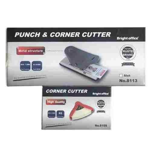 Bright Office 8113 Punch & Corner Cutter for PVC ID Card Punch with Corner Cutter Tools