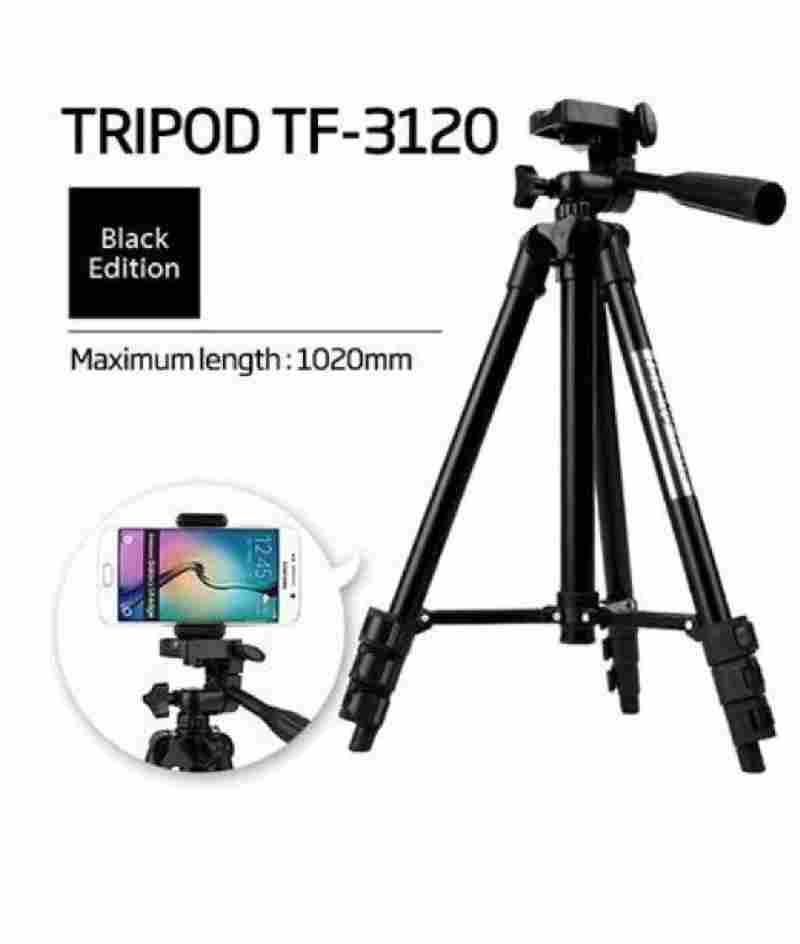 Tripod TF-3120 Adjustable Black Edition Aluminium Alloy for Mobile Phones & Camera Screw Mobile Holder Bracket Stand