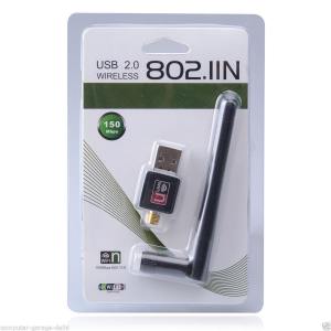 TERABYTE USB Wifi Dongle with Antenna n150 Wireless LAN Network Adaptor - Click Image to Close
