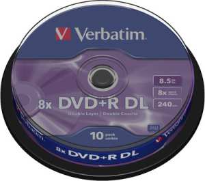 Verbatim DVD+R DL (8.5GB) 10 Pack Spindle