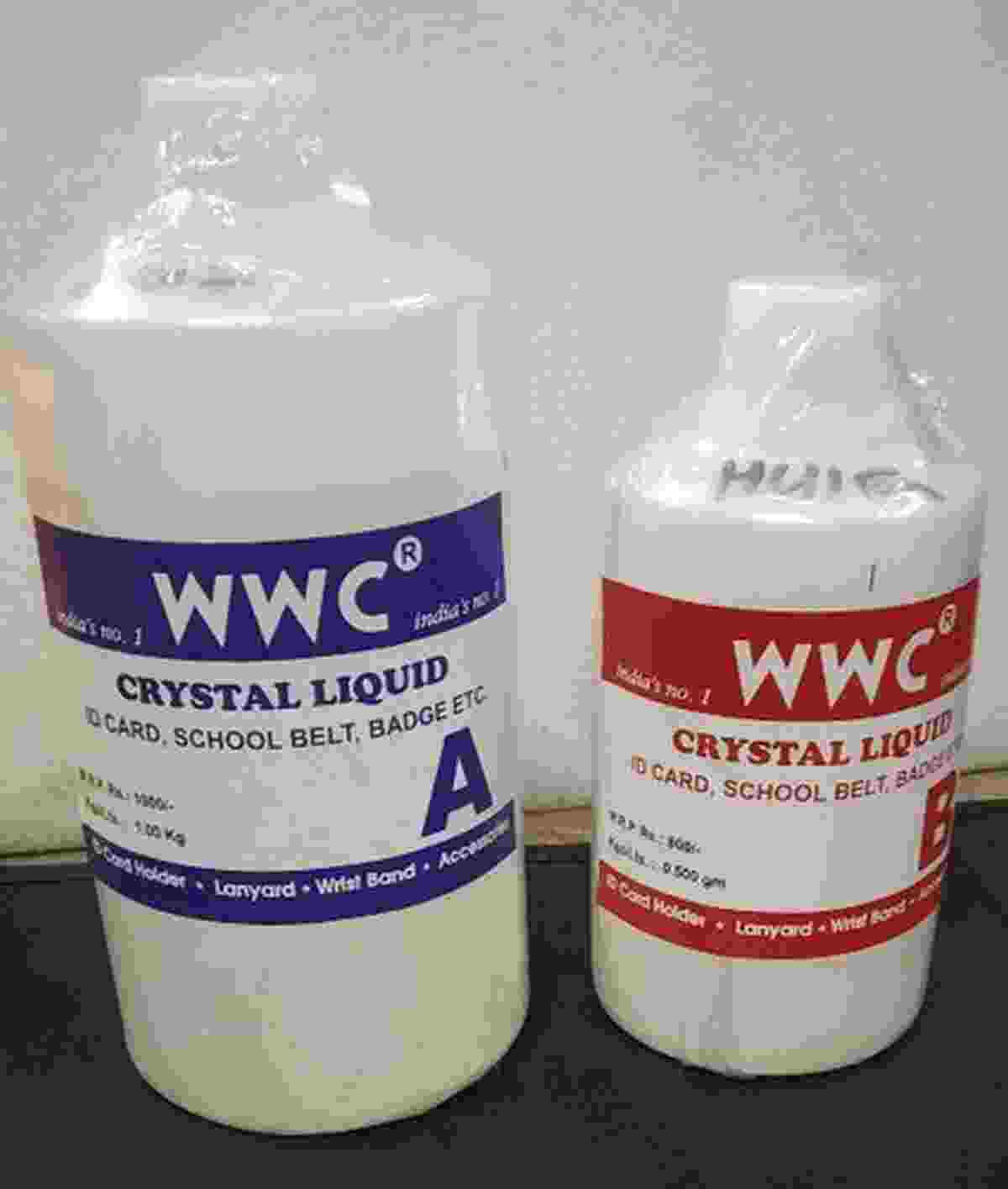 WWC Crystal iCard School Belt & Badges Lamination Chemical Liquid