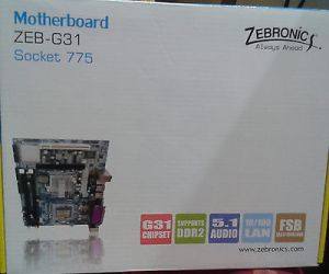 Zebronics Intel G31 Chipset LGA 775 Socket DDR 2 Motherboard