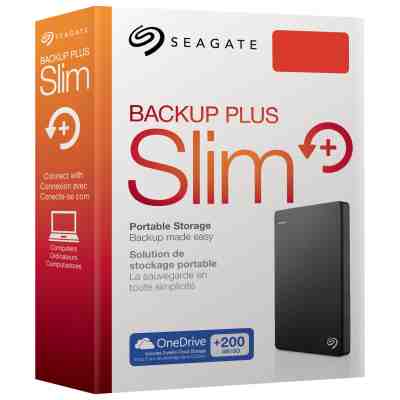 Seagate 1TB Backup Plus Slim External Hard Disk Drive HDD - Click Image to Close