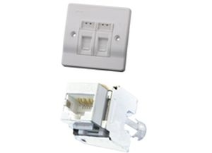 Dlink CAT 6 I/O Set Face Plate with Gang Box - Click Image to Close