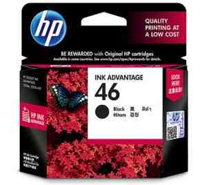 HP 46 Black Original Ink Advantage Cartridge - Click Image to Close