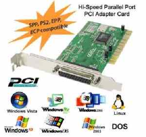 PCI To Parallel LPT Port I/O Card adapter For Printer - Click Image to Close