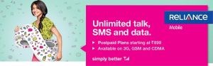 Buy Online Reliance TRULY Unlimited Plans – Free UNLIMITED Local, STD Postpaid SIM Connection in DELHI NCR INDIA