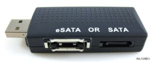 USB 2.0 to SATA eSATA Bridge Converter Adapter For PC - Click Image to Close