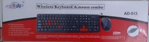 Adnet Wireless Keyboard With Mouse Black wifi Combo