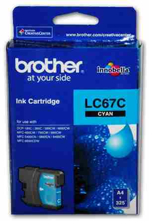 Brother LC 67C Cyan Ink cartridge - Click Image to Close