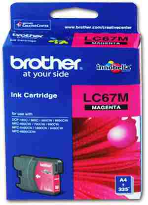 Brother LC 67M Magenta Ink cartridge - Click Image to Close