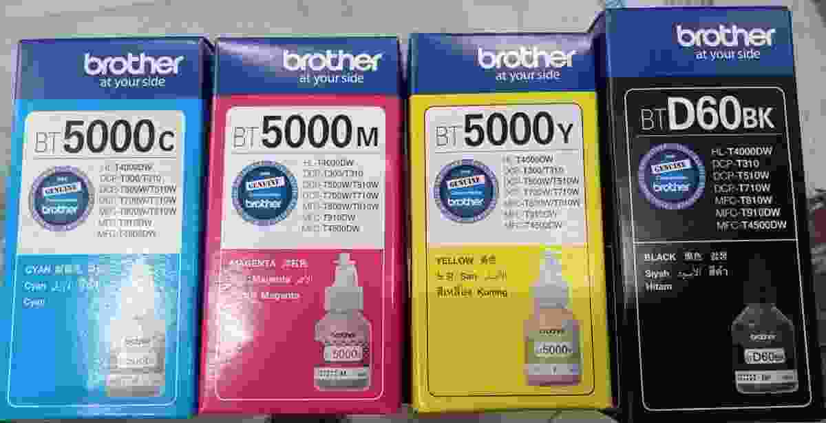 Brother Original Ink 5000 Magenta, Cyan, Black, Yellow Multi Color Ink Bottle Refill