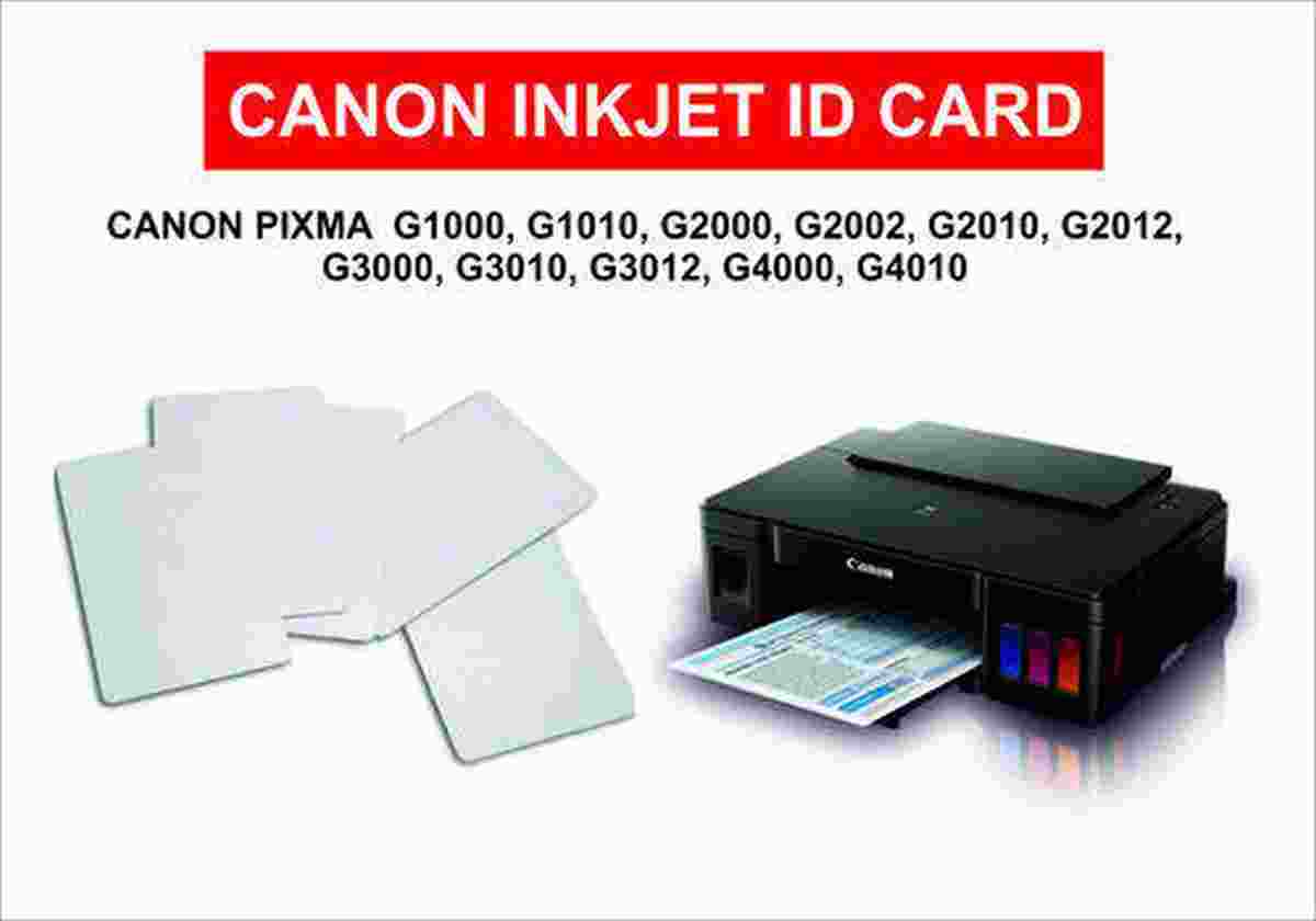 Inkjet PVC ID Card Pack of 50 PCs for Canon Printers G1000, G2000, G2010, G3000, G3010, G4000, G4010 Printer icard