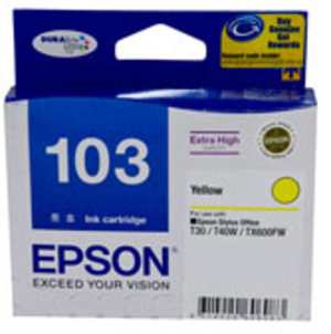 Epson 103 (C13T103490) Yellow Ink cartridge - Click Image to Close