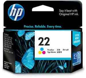 HP 22 Tri-colour Inkjet Print Cartridge - Click Image to Close