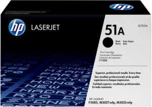 HP 51A Black Laser Printer Toner Cartridge - Click Image to Close