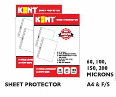 Kent Sheet Protector 11 Hole 100 Micron A4 Size 50 Sheets