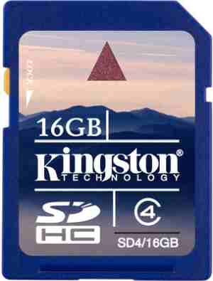 Kingston SD 16 GB Class 4 Memory Card - Click Image to Close