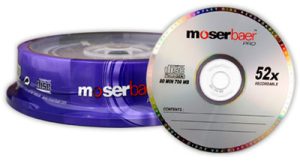 Moser Baer Blank CD-R Pack of 10 PCs - Click Image to Close