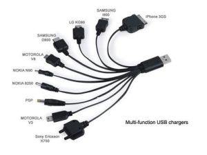Multi Function USB Charger FOR SAMSUNG,NOKIA,HTC,IPOD, IPHONE 3G and PS 10 in 1 - Click Image to Close