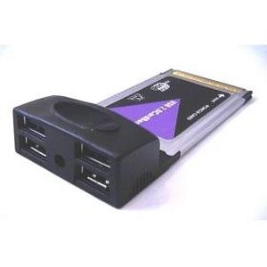 PCMCIA 4 Port USB 2.0 32-Bit Cardbus - Click Image to Close
