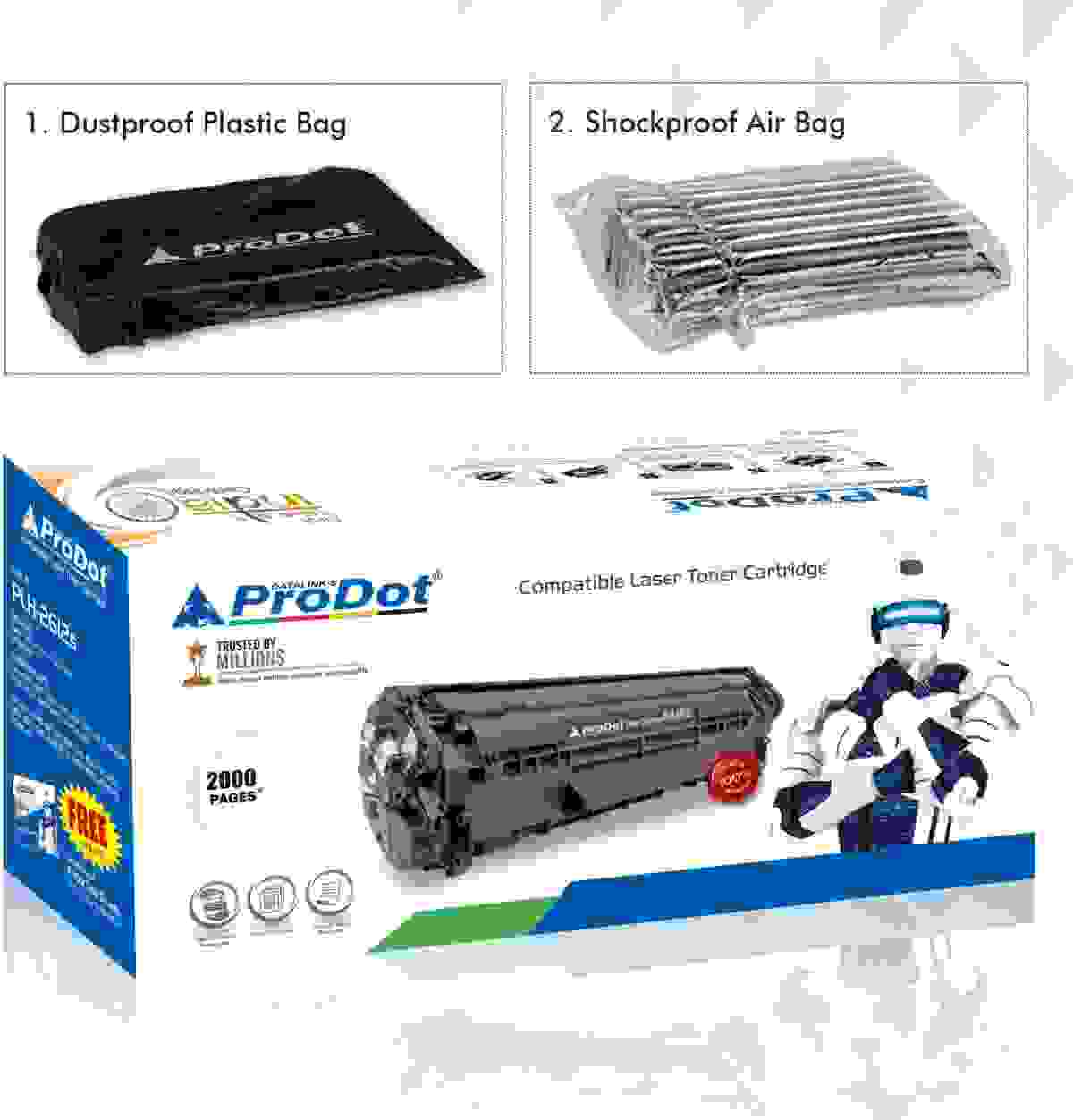 ProDot 12A HP Printer 1010/1012/1015/1018/1020/1022 Compatible Toner Cartridge