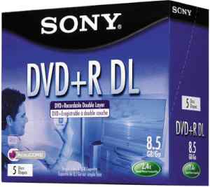 Sony Dual Layer DVD Single Jewel Case