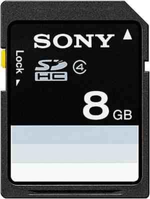 SONY 8GB SDHC SD Secure Digital Memory Card - Click Image to Close