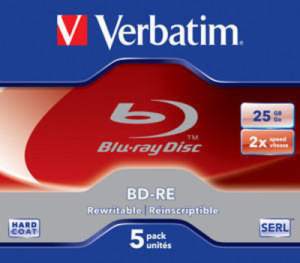 Verbatim BD-RE 5PCs Blu Ray Rewritable Pack - Click Image to Close