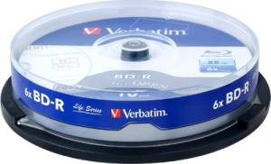Verbatim Blu-ray Recordable Spindle 10 PCs Pack - Click Image to Close
