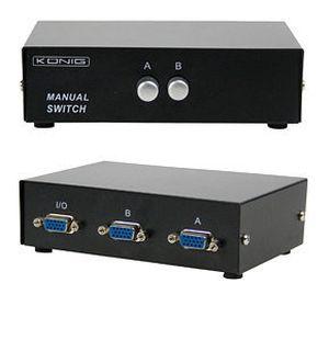 VGA Switch 2 Port Manual Switch Switcher - Click Image to Close