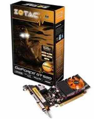 Zotac Geforce GTX 520 1GB DDR3 Graphics Card - Click Image to Close